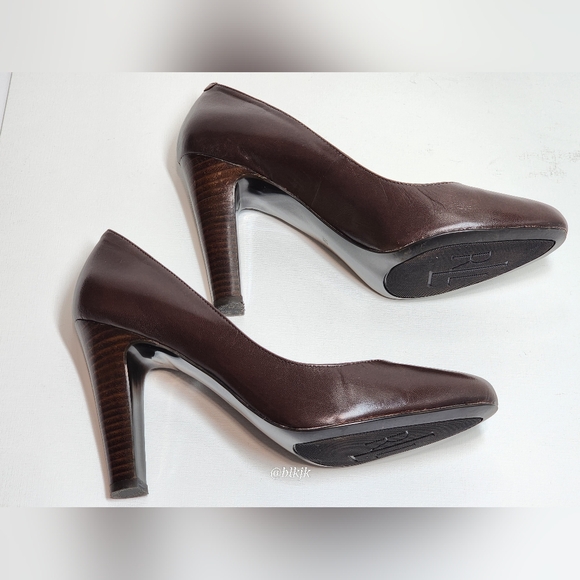 Ralph Lauren Women's Leather High Heel Shoes EUC *Brown* Size 7 1/2 - Picture 6 of 9